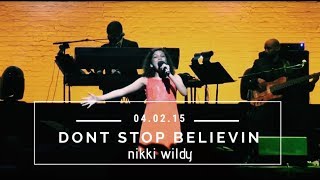 Nicole Wildy sings "Don't Stop Believin' " at the Apollo Theatre, NY
