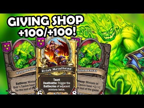 The BROKEN COMBO With FELEMENTALS And RYLAK METALHEAD! | Hearthstone Battlegrounds