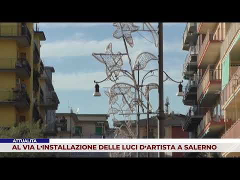 Partita l'installazione delle Luci d'Artista a Salerno. Nuove figure luminose nelle aree a maggior attrazione turistica