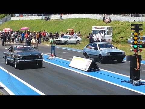 Opala 6Cil Aspirado vs Gol AP Turbo - Desafio 250 2014