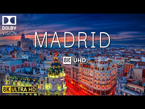 MADRID 8K Video Ultra HD With Soft Piano Music - 60 FPS - 8K Nature Film