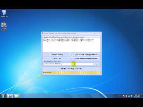 Convert Multiple PDF Files To HTML Files Software