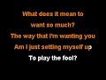 Fear Of Falling  Robbie Robertson Karaoke