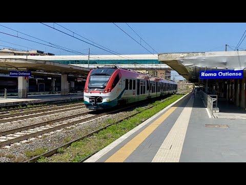 Transito del treno Leonardo Express 4605 nella stazione di Roma Ostiense