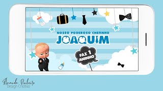 Vídeo de Convite Animado O Poderoso chefinho