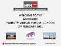 MPN Voice Patients' virtual forum London 2 Feb 2021