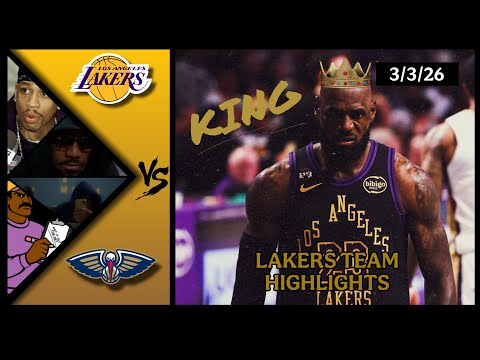 Lakers Team Highlights vs Pelicans reaction W/ Coaches Den