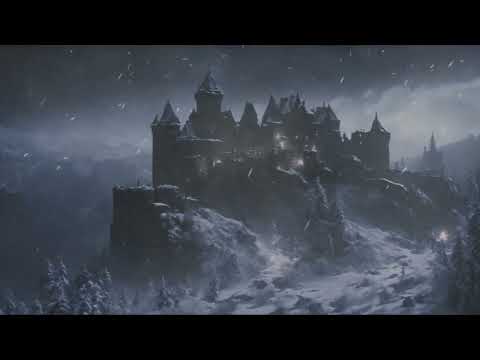 Snowstorm Sounds. Blizzard and Winter Wind at Mountain Castle. Chilly Night Ambience.
