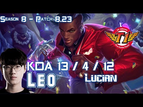 SKT T1 Leo LUCIAN vs ORIANNA Bot - Patch 8.23 KR Ranked