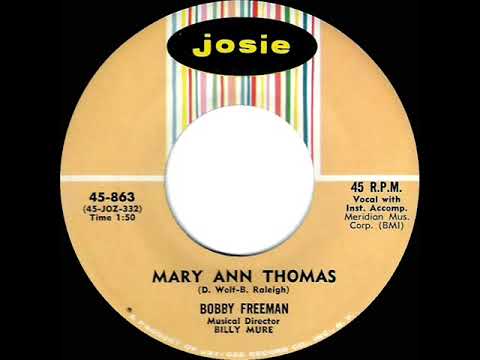 Bobby Freeman - Mary Ann Thomas - Misc Unsigned…