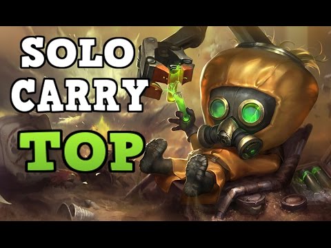 How To Solo Carry Top lane Heimerdinger!! 17 minute win with 0 recalls!!