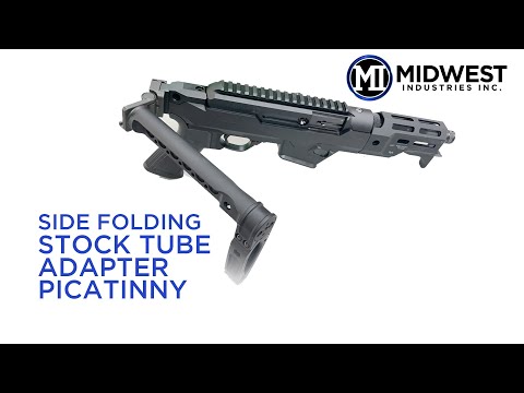 Midwest Industries Picatinny Side Folding Fixed Extruded Stock Black