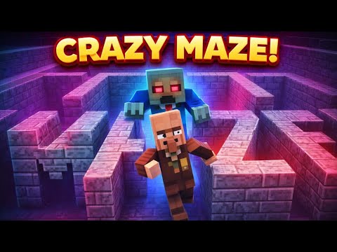 Zombie Was VERY Close 😱 | Minecraft Maze Challenge