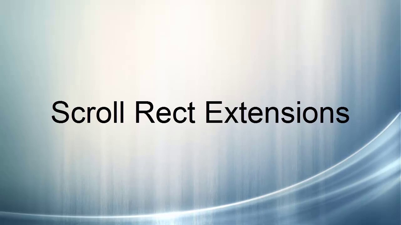 Unity UI Extensions - Scroll Rect Scripts walkthrough