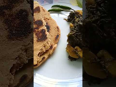 #makkii ki roti sag