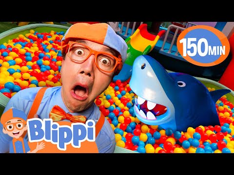 Jump Into Fun! Blippi's Ballpit Clubhouse & Indoor Playground Adventure | Educational Videos