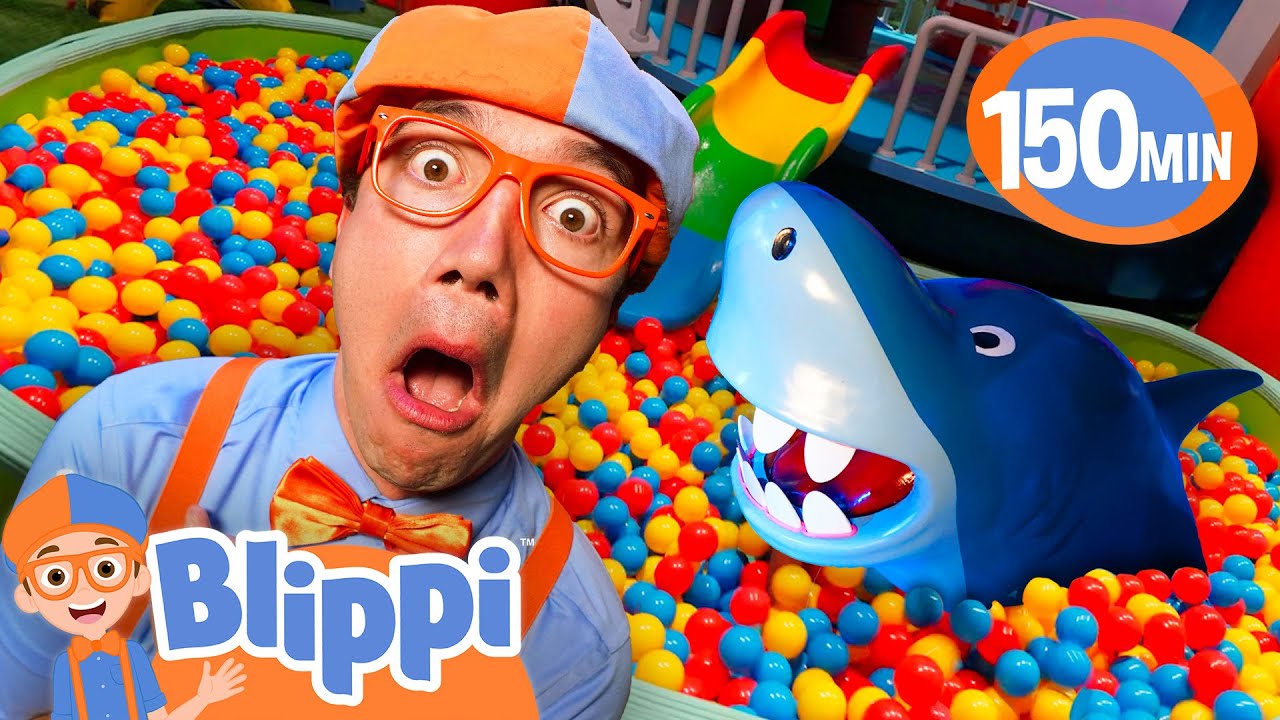 Jump Into Fun! Blippi's Ballpit Clubhouse & Indoor Playground Adventure | Educational Videos