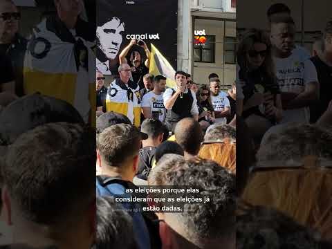 Renan Santos diz que Brasil vive “uma nação derrotada” em ato de campanha em SP