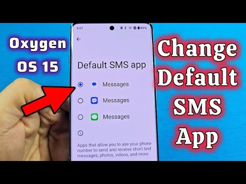 how to change default SMS messaging app for OnePlus phone Android 15
