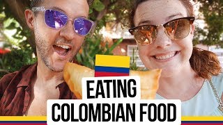EATING COLOMBIAN FOOD in Cartagena.