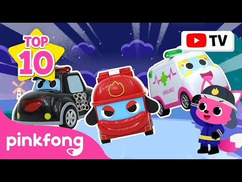 [TOP 10] Kids’ Favorite Car Songs & Stories | Toy Car, Police Car, Bus | Pinkfong Official