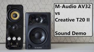 Video thumbnail for M-Audio AV32 vs Creative T20 Series II  ||  Sound Demo by DSAUDIO.review