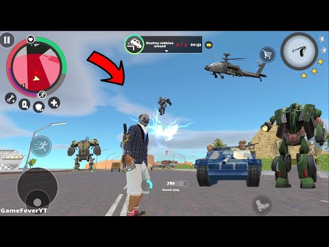 Vegas Crime Simulator 2 (Electric Hand Destroy Fly Robot)BD100 Machine Destroy - Android Gameplay HD