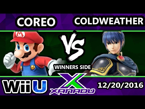 S@X 181 - Coreo (Mario) Vs. Coldweather (Marth) - SSB4 Tournament - Smash for Wii U - Smash 4