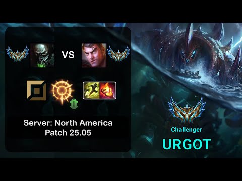 Urgot Top vs Jayce - NA Challenger - Patch 25.05