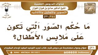 صورة [244 -521] ما حكم الصور التي تكون على ملابس الأطفال؟ - الشيخ صالح الفوزان