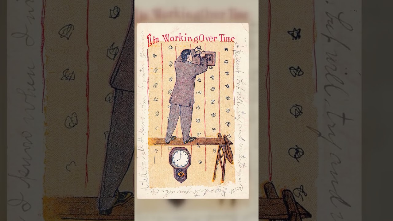 A.T.F. Co. Comic Postcard, 'I'm Working Over Time', 1910 Postmark Video