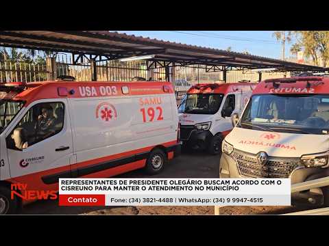 Presidente Olegário discute permanência no consórcio do SAMU após dívida milionária