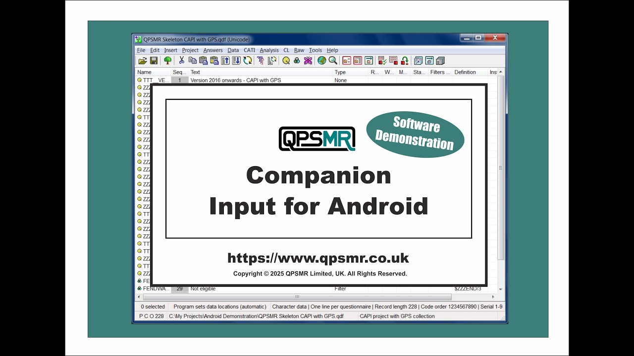 QPSMR Limited - QPSMR Companion Input for Android