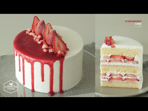 딸기향 가득~🍓 진짜 맛있는 마스카포네 크림 딸기 케이크 만들기 : Mascarpone cream Strawberry Cake Recipe | Cooking tree