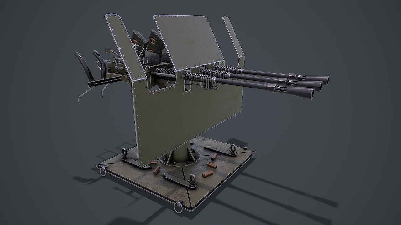 Machine G Turret 3D Model