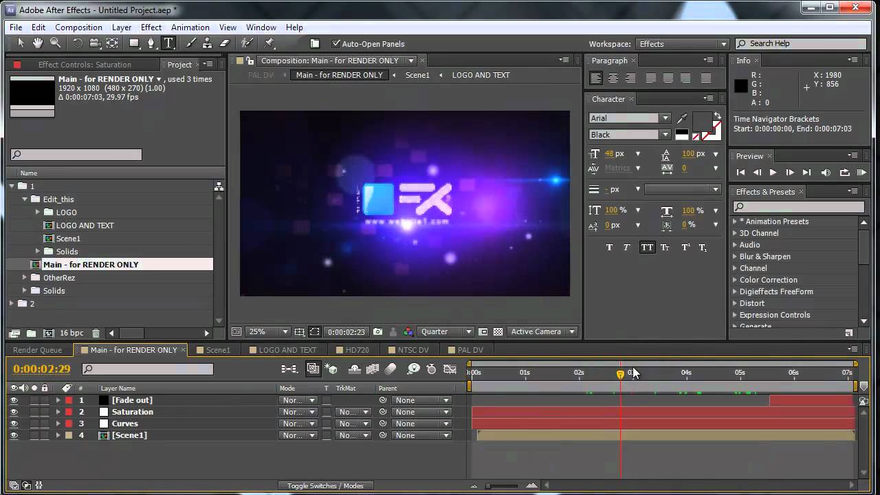 Rendering in After Effects Part 2 | After Effects Templates | www.BlueFx.net