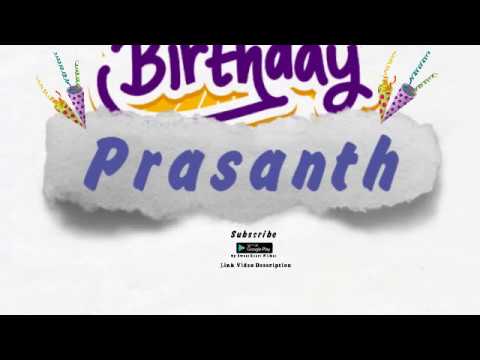 Happy Birthday Prasanth