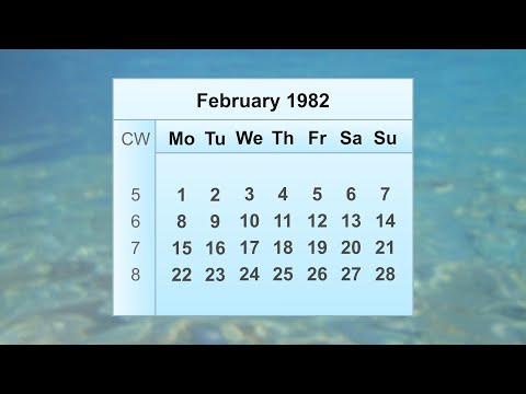 February 1982 Calendar