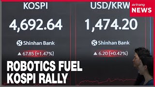 KOSPI sets new record high, Hyundai Motor hits all-time peak on physical AI bets