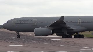 preview picture of video 'Airbus A330 MRTT Voyager departs Brize Norton'