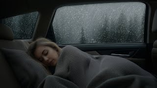 [CHUVA FORTE] Para o sono mais profundo da sua vida 😴 Chuva no vidro do carro em uma noite fria...