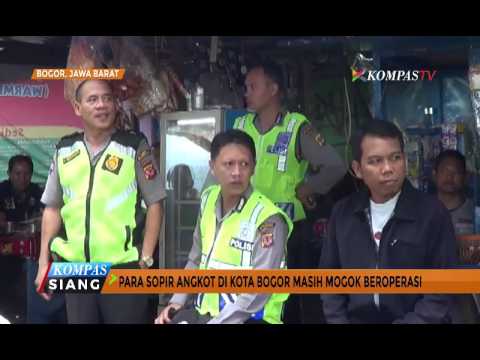 Public transport drivers in Bogor continue to hold a strike.