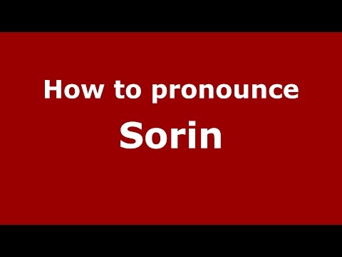 How to pronounce Sorin