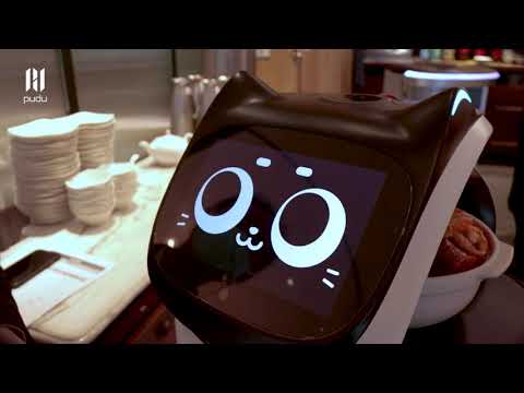 Robot Livraison Service À Table Restauration Pudu Robotics Bellabot Accueil Cart_8