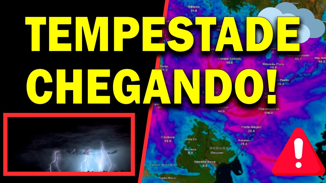 🔴 URGENTE! TEMPESTADE CHEGANDO? - PREVISÃO DE TEMPESTADES (AO VIVO) 🔴 ALERTA DE CHUVA VOLUMOSA