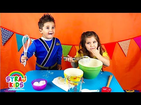 How to Make a Rainbow Cake | Zaina & Laith | Play & Learn | Syraj Kids ABC 123