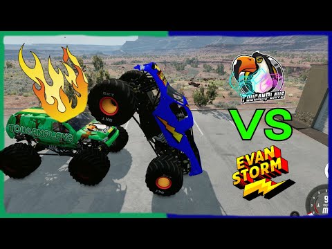 Evan Storm's New Monster Truck VS ToucanPlays Beam NG Drive Mystery Challenge