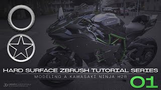 Hard Surface ZBrush Tutorial Series // Modeling A Kawasaki Ninja H2R // 01