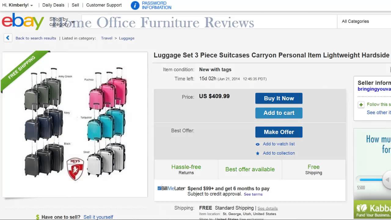 Luggage Set 3 Piece Suitcases Product Review