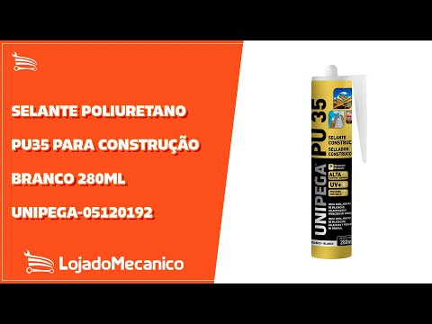 Selante Poliuretano PU35 para Construção Cinza 280ml UNIPEGA-05120193 - Video